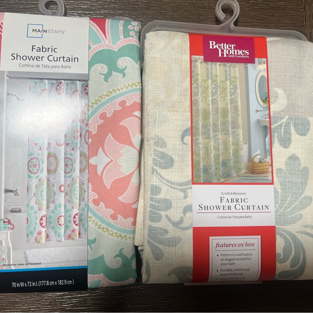 Brand new shower curtains with tags!